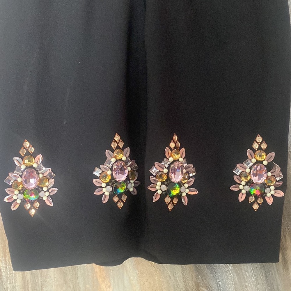 Nicole Miller Black Embellished Stone Dress - Picture 4 of 7